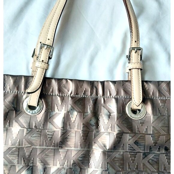 Michael Kors Metallic Mirror Leather Straps Tote Bag - Picture 6 of 8